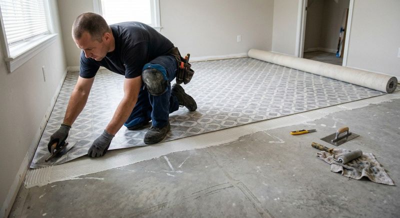 Sheet Linoleum Installation in Pflugerville, TX